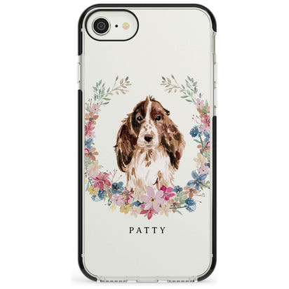 Personalised Cocker Spaniel Floral Portrait