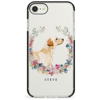 Personalised Yellow Labrador Floral Portrait