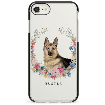 Personalised German Shepherd Floral Portrait