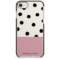 Personalised Pink Border Polka Dot