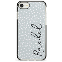 Écriture cursive verticale personnalisée et points