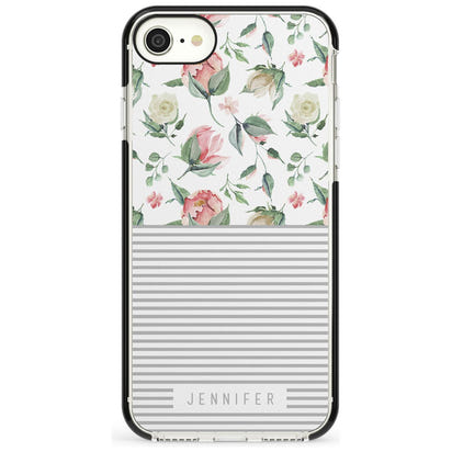 Personalised Light Floral Pattern & Stripes