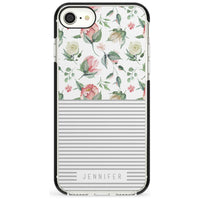 Personalised Light Floral Pattern & Stripes