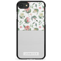 Personalised Light Floral Pattern & Stripes