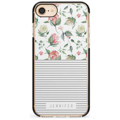 Personalised Light Floral Pattern & Stripes