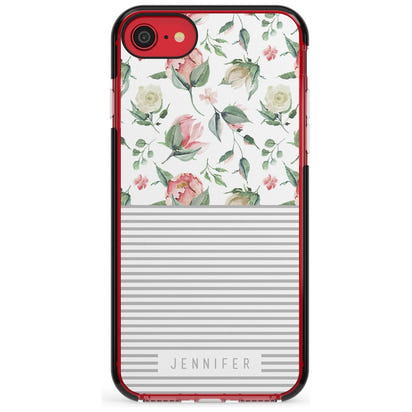 Personalised Light Floral Pattern & Stripes