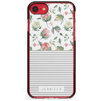 Personalised Light Floral Pattern & Stripes
