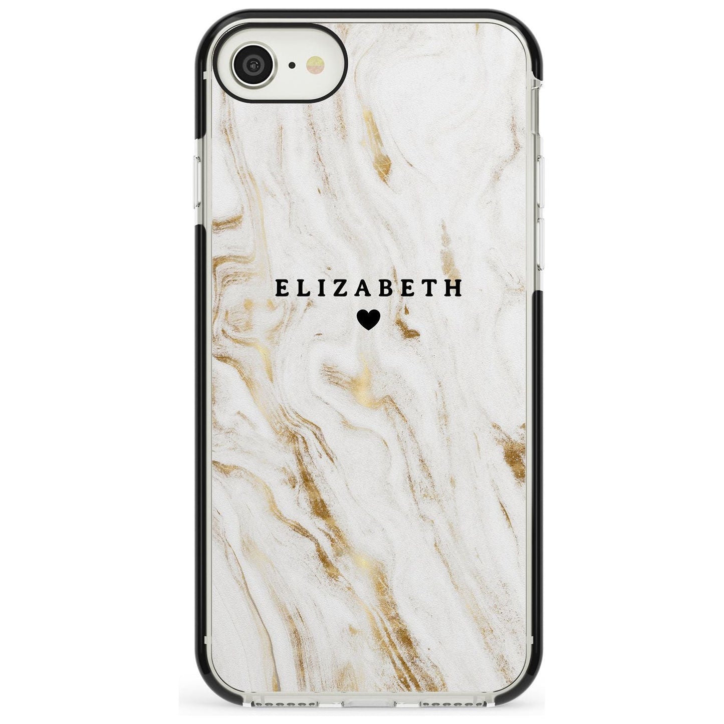 Personalised White & Gold Swirl Marble