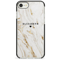 Personalised White & Gold Swirl Marble