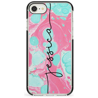 Personalised Turquoise & Pink Marbled