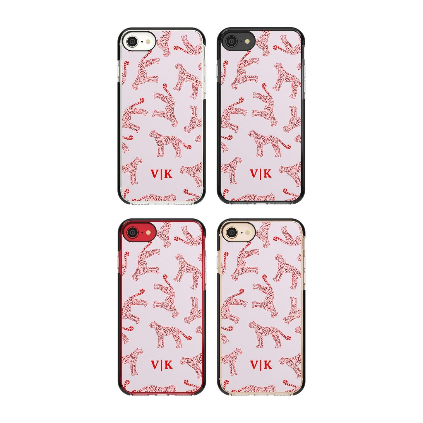 Guépard rouge et rose personnalisé