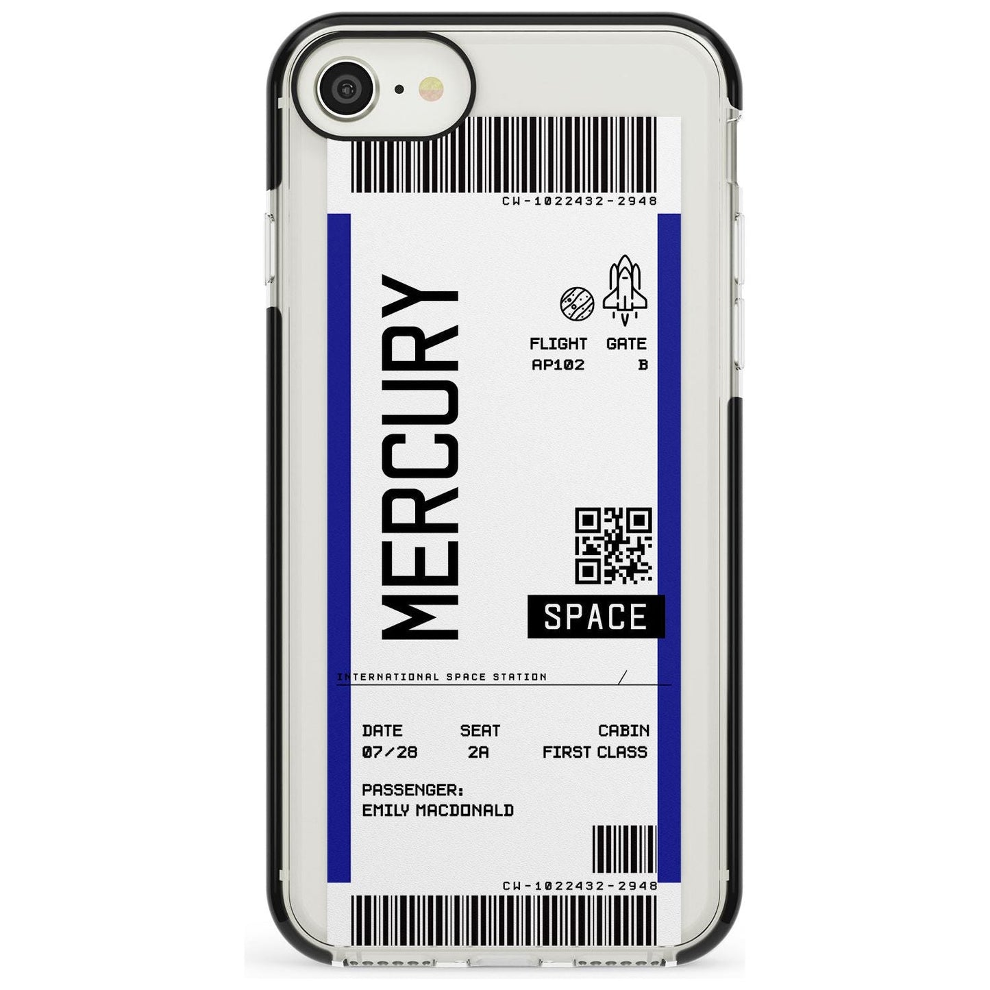 Personalised Mercury Travel Ticket