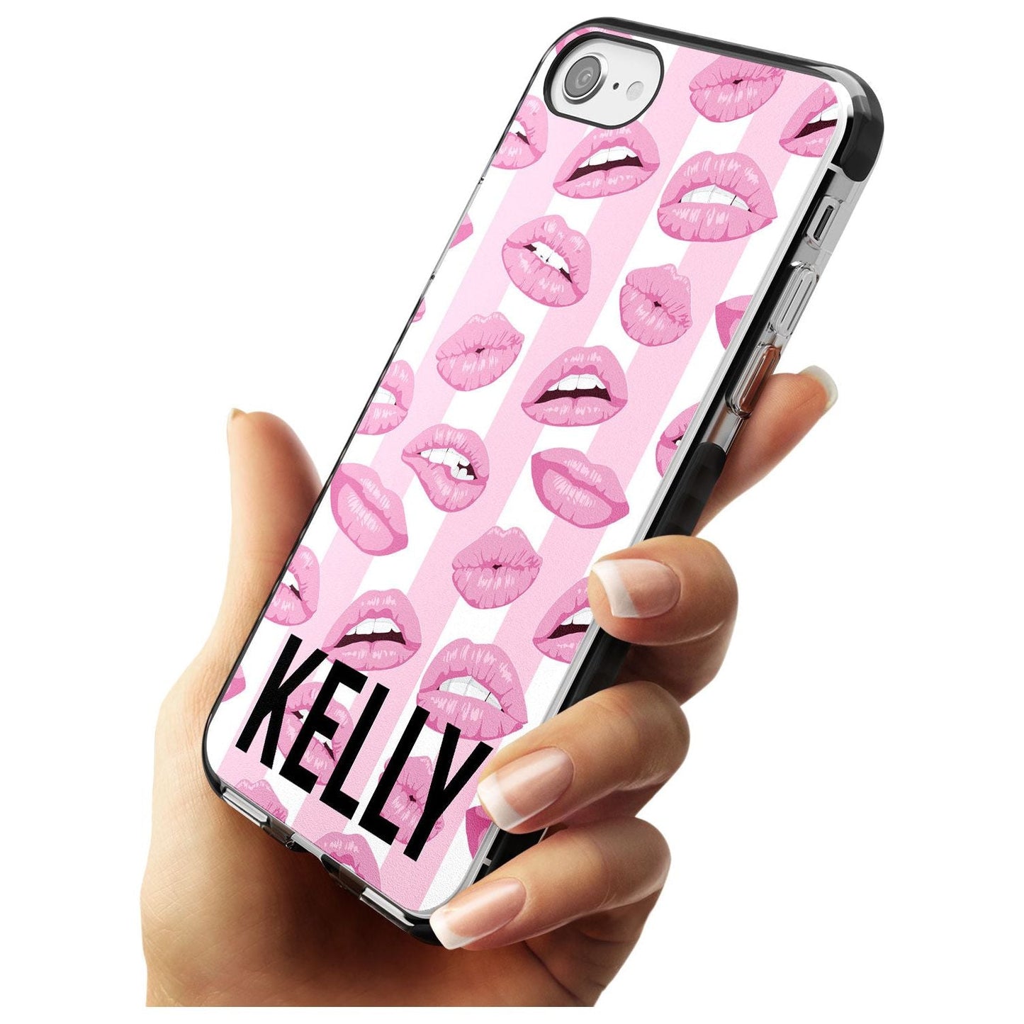 Personalised Pink Stripes & Lips