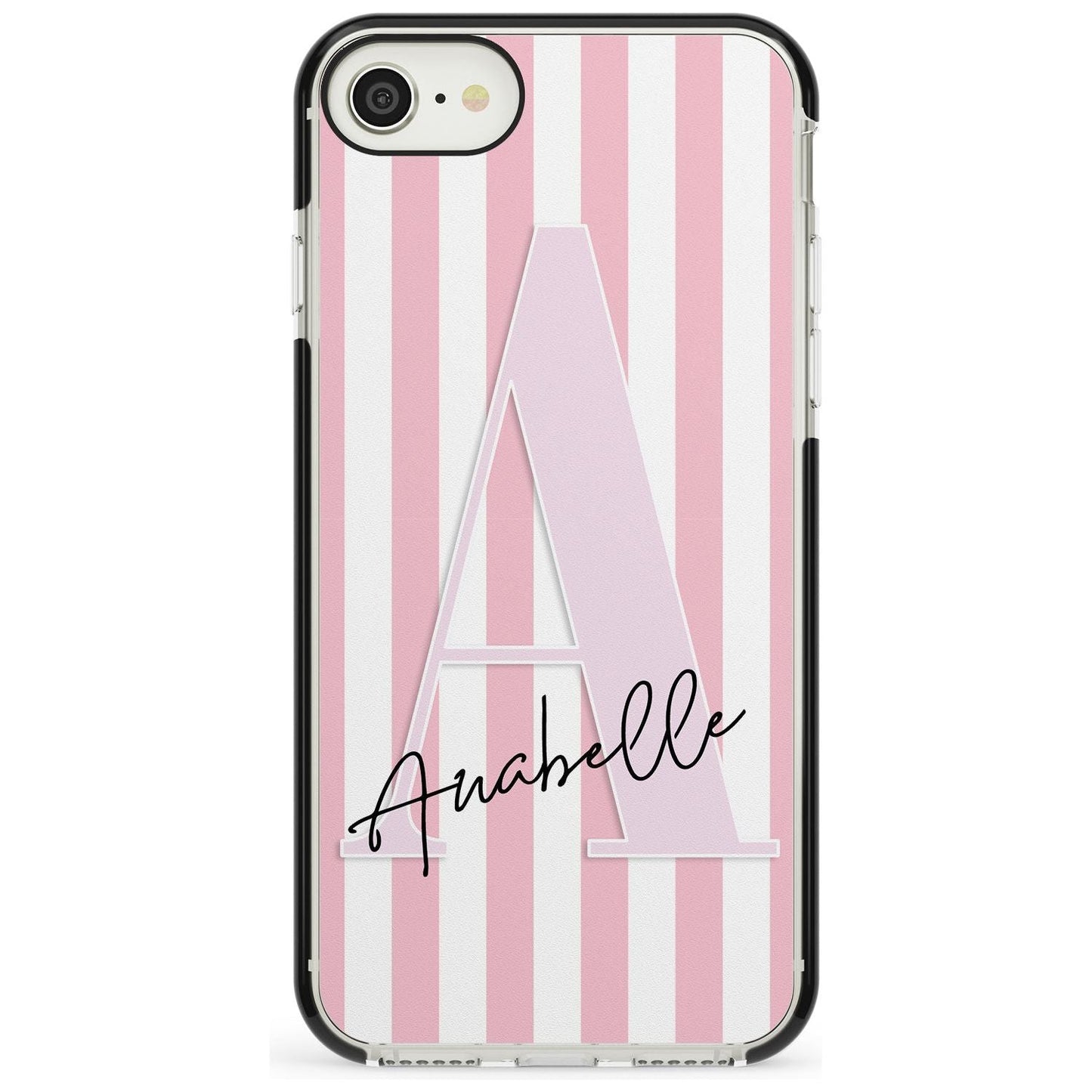 Personalised Pink Stripes & Monogram