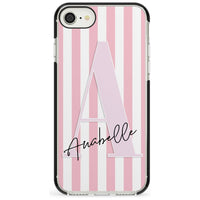 Personalised Pink Stripes & Monogram
