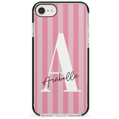 Personalised Pink Stripes Initial
