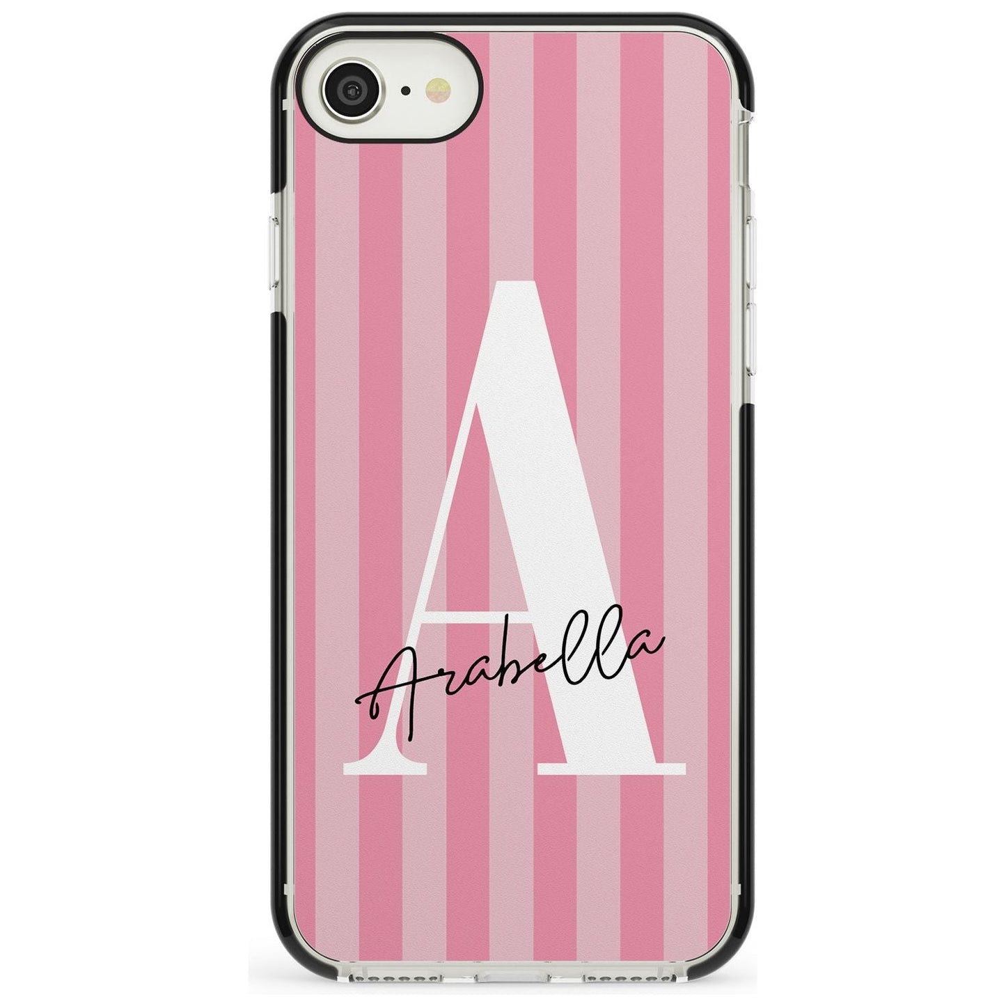Personalised Pink Stripes Initial