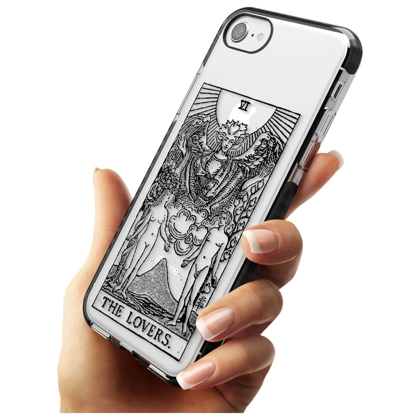 Personalisierte Tarotkarte „Die Liebenden“ (Transparent)