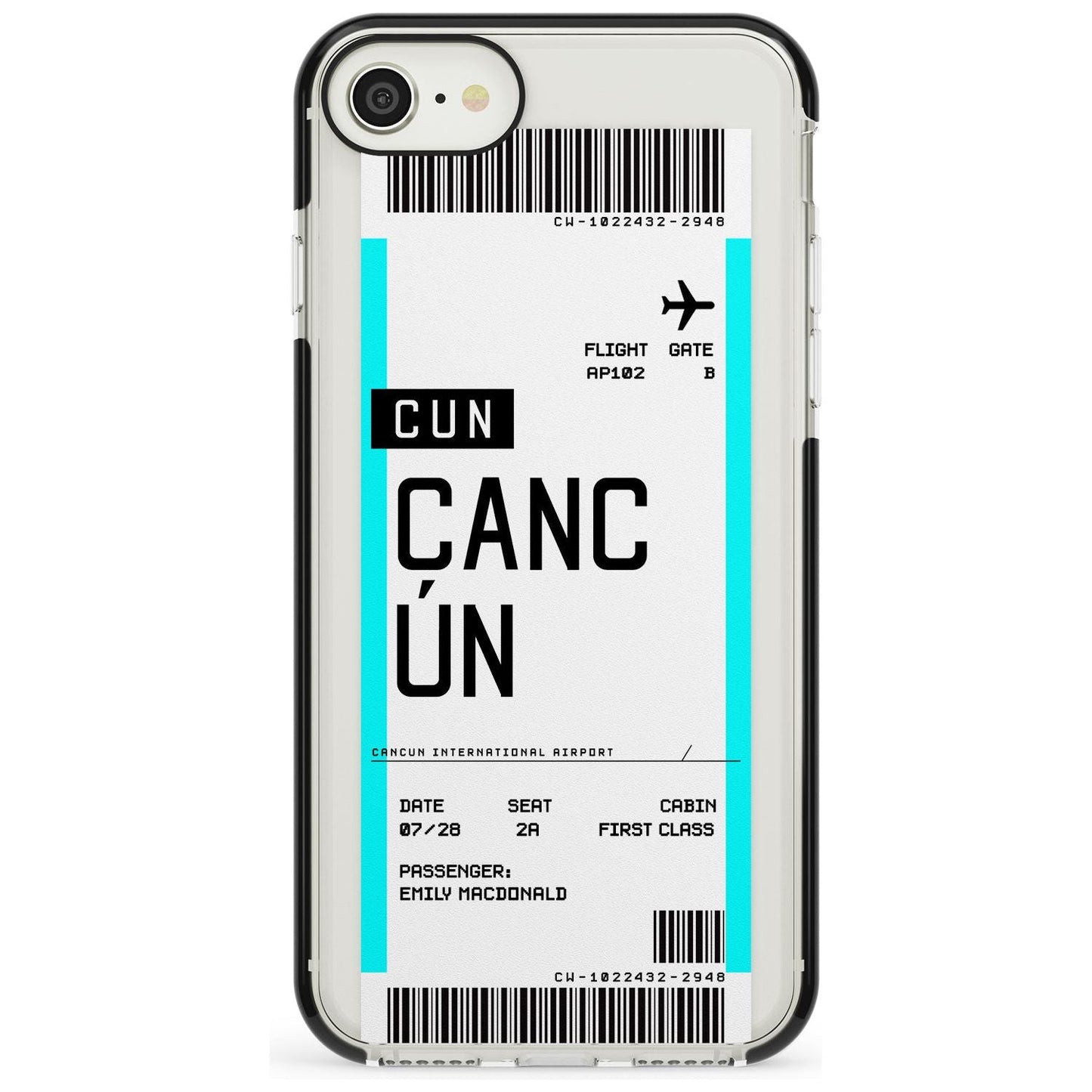 Personalised Cancún Boarding Pass