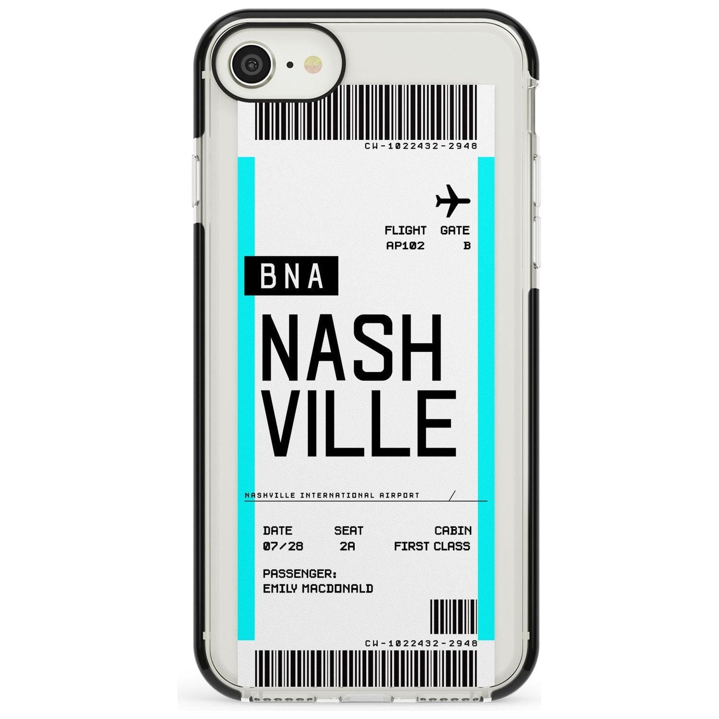 Carte d'embarquement personnalisée pour Nashville
