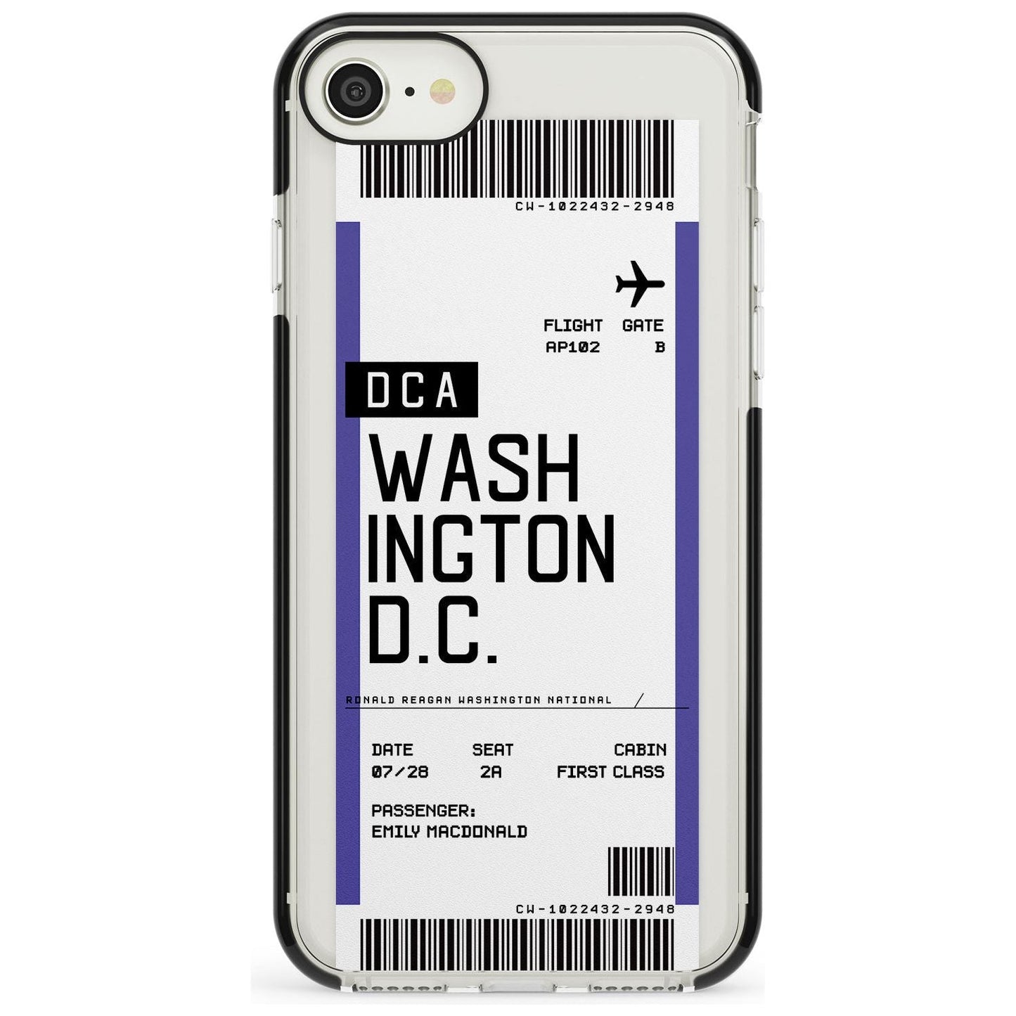 Personalised Washington D.C. Boarding Pass
