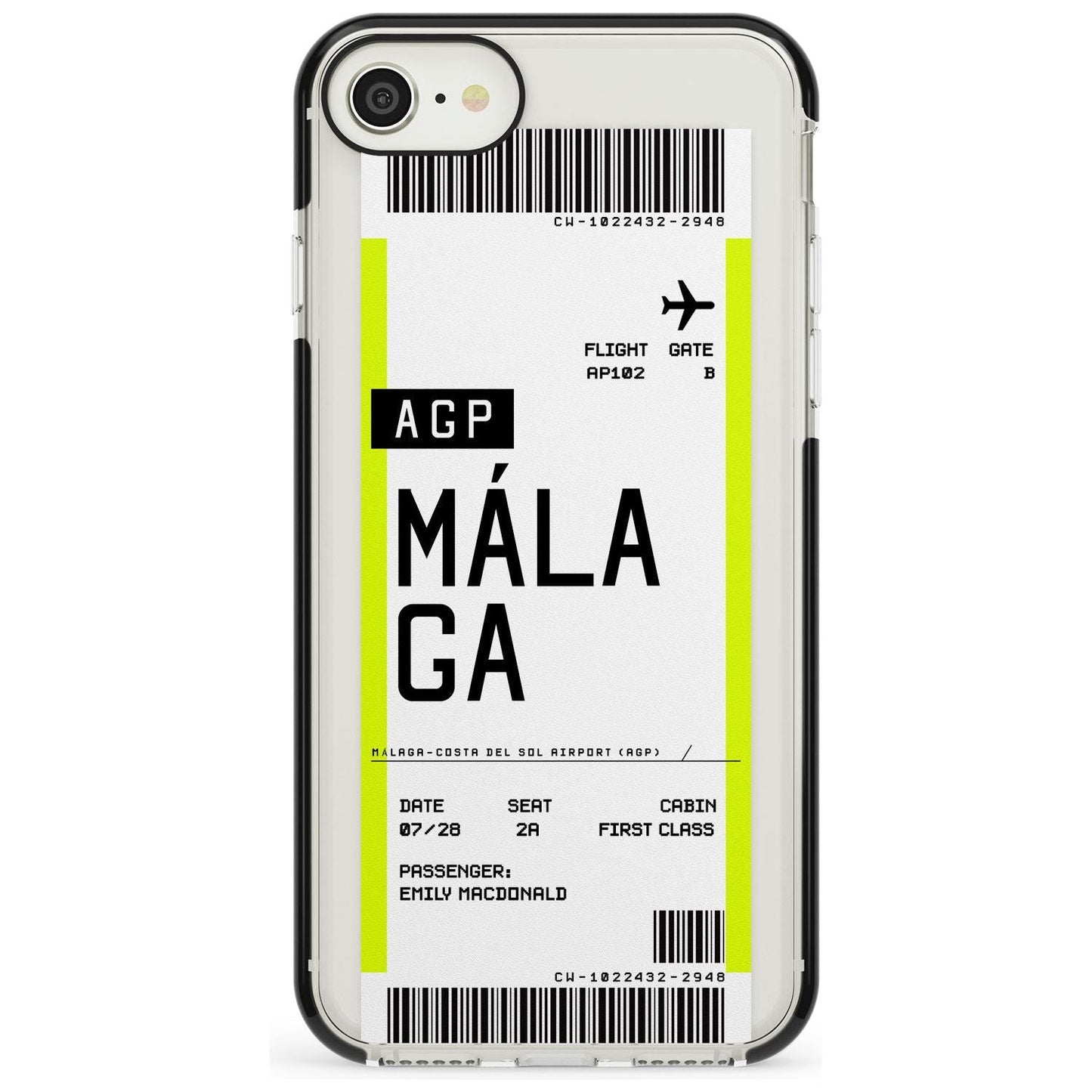 Personalised Málaga Boarding Pass