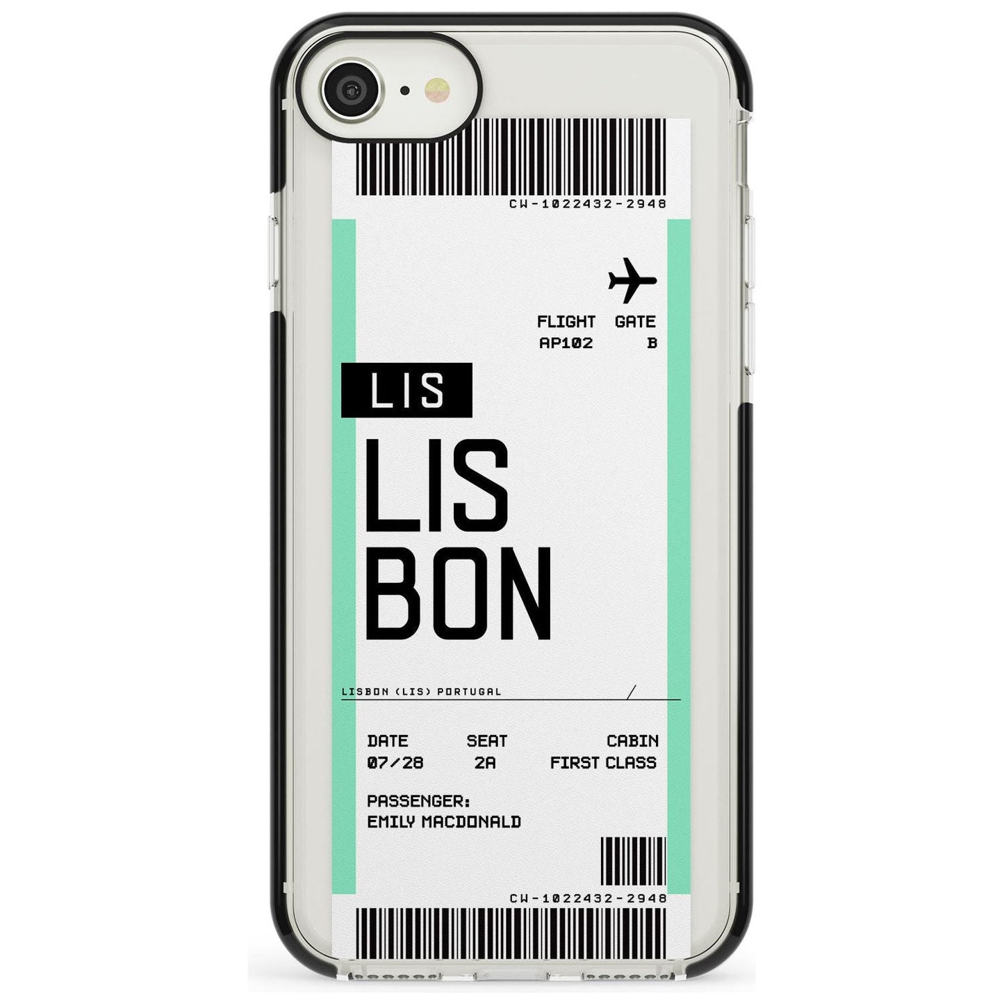 Personalised Lisbon Boarding Pass