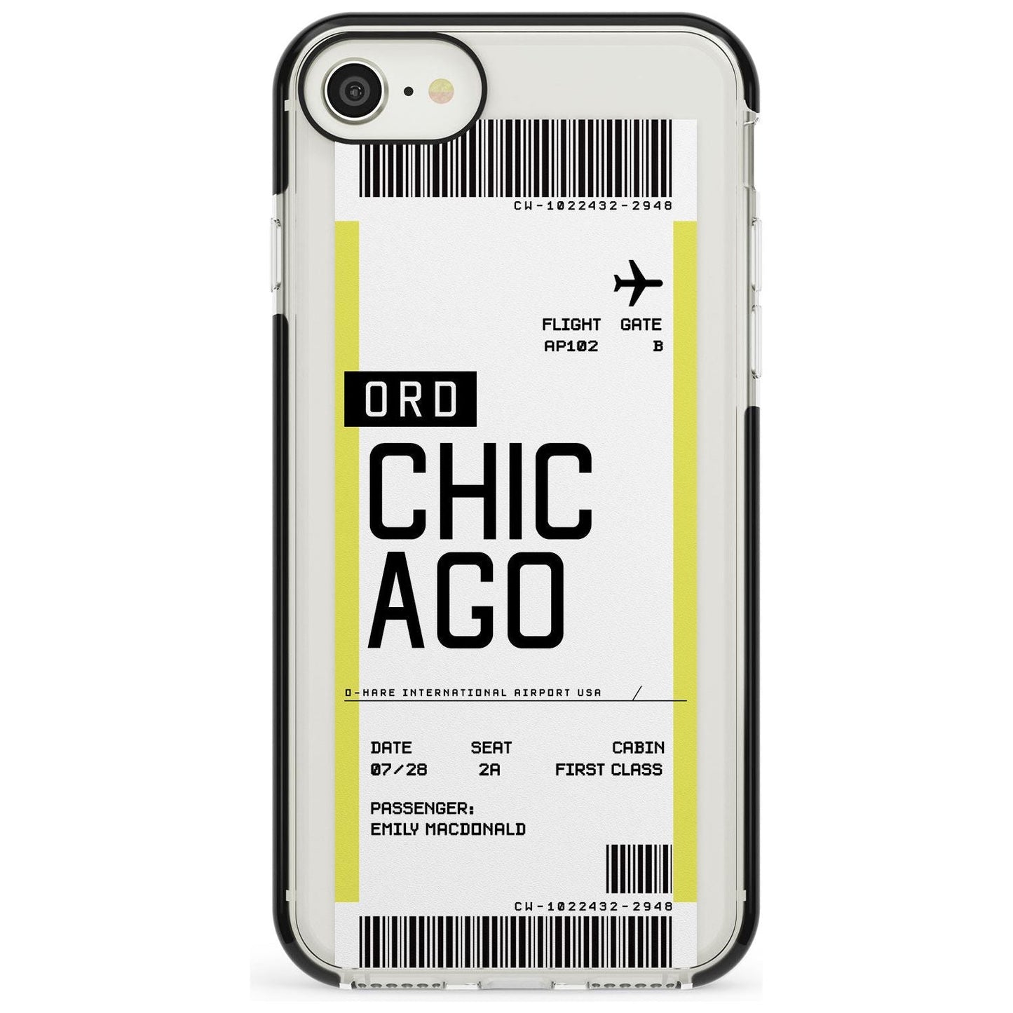 Personalised Chicago Boarding Pass