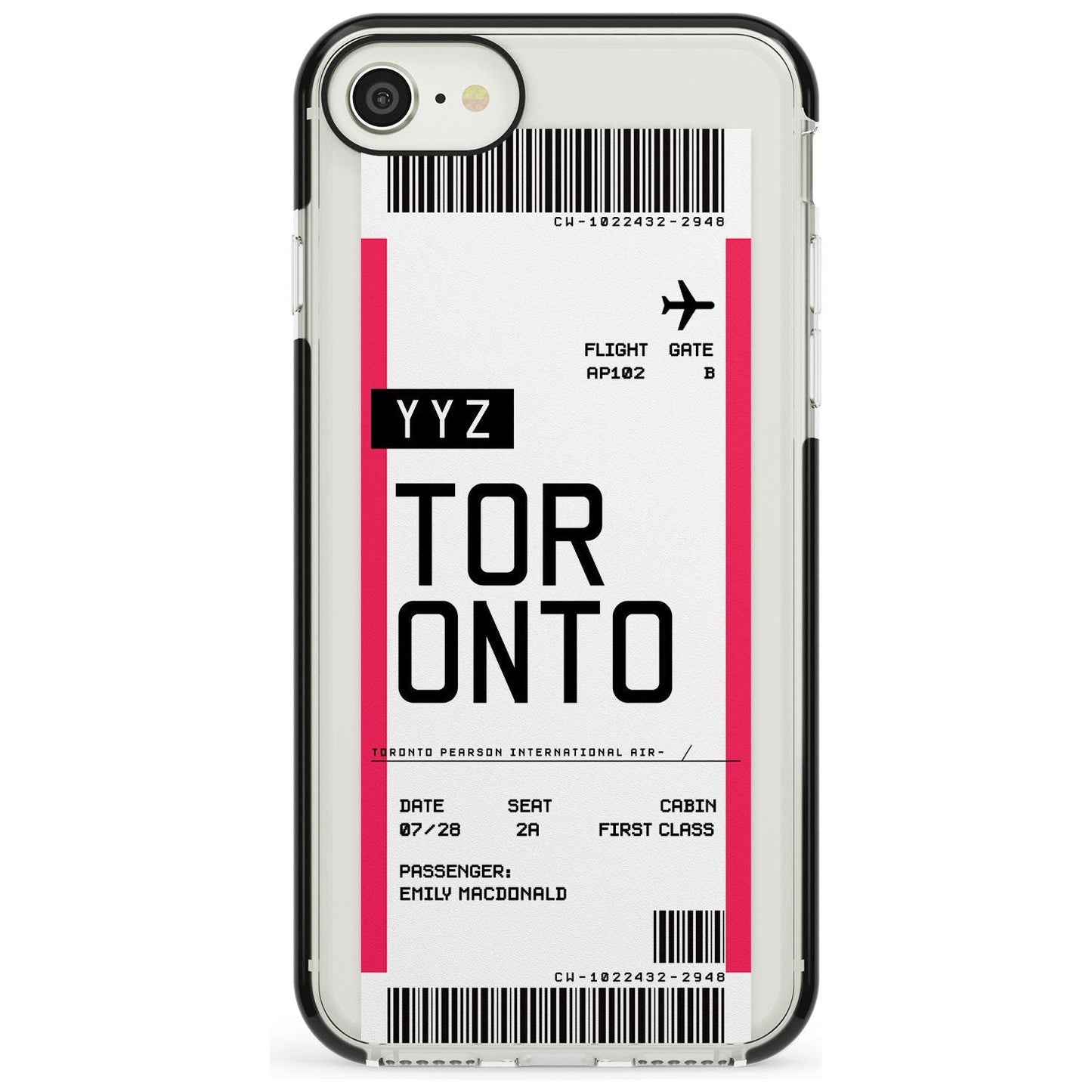 Personalised Toronto Boarding Pass