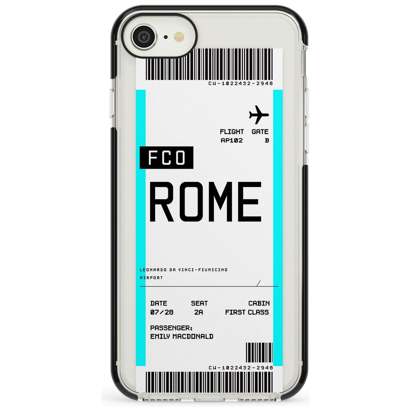 Personalised Rome Boarding Pass
