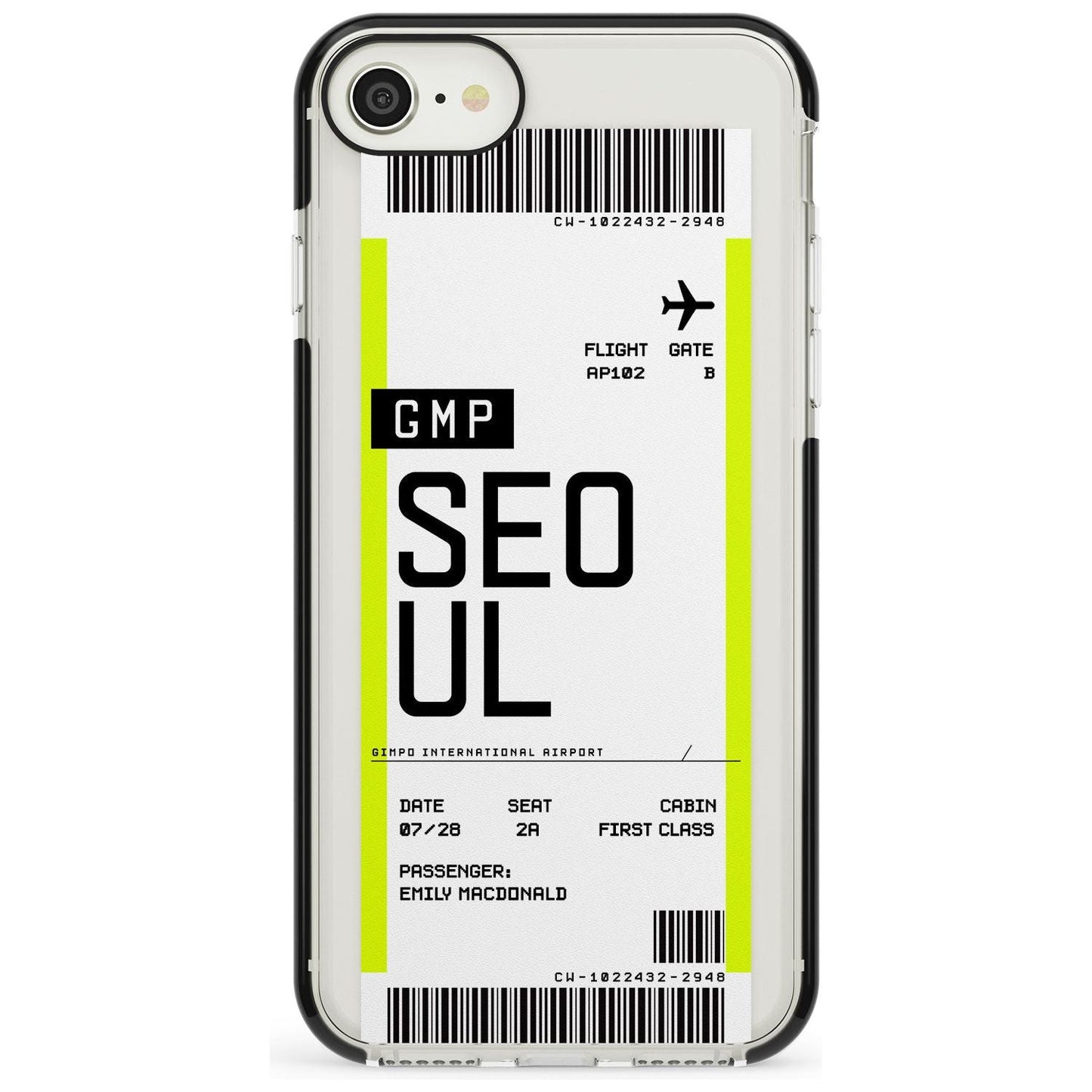 Personalised Seoul Boarding Pass