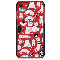 Cartoon Cat Collage Black & White