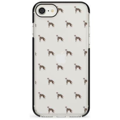 Motif de chien whippet transparent