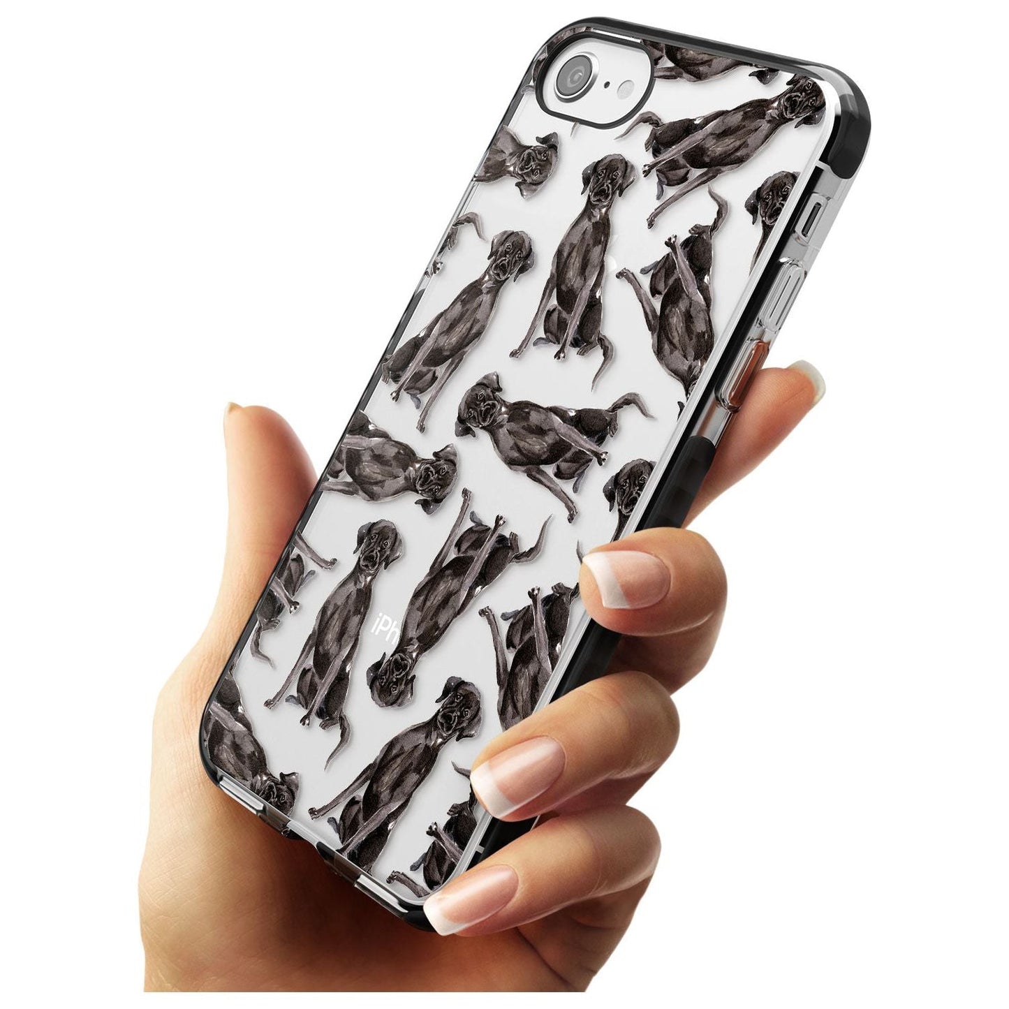 Black Labrador Watercolor Pattern