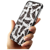 Black Labrador Watercolor Pattern