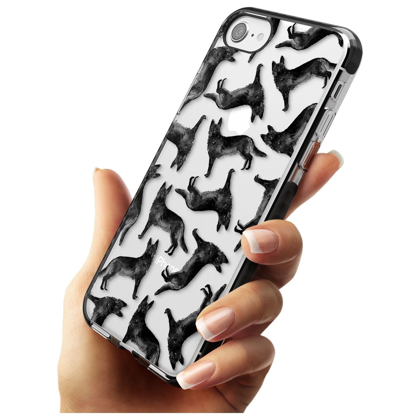 German Shepherd Pattern Black