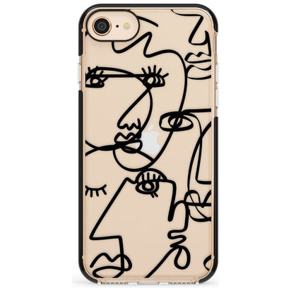 Abstract Line Art Black Clear