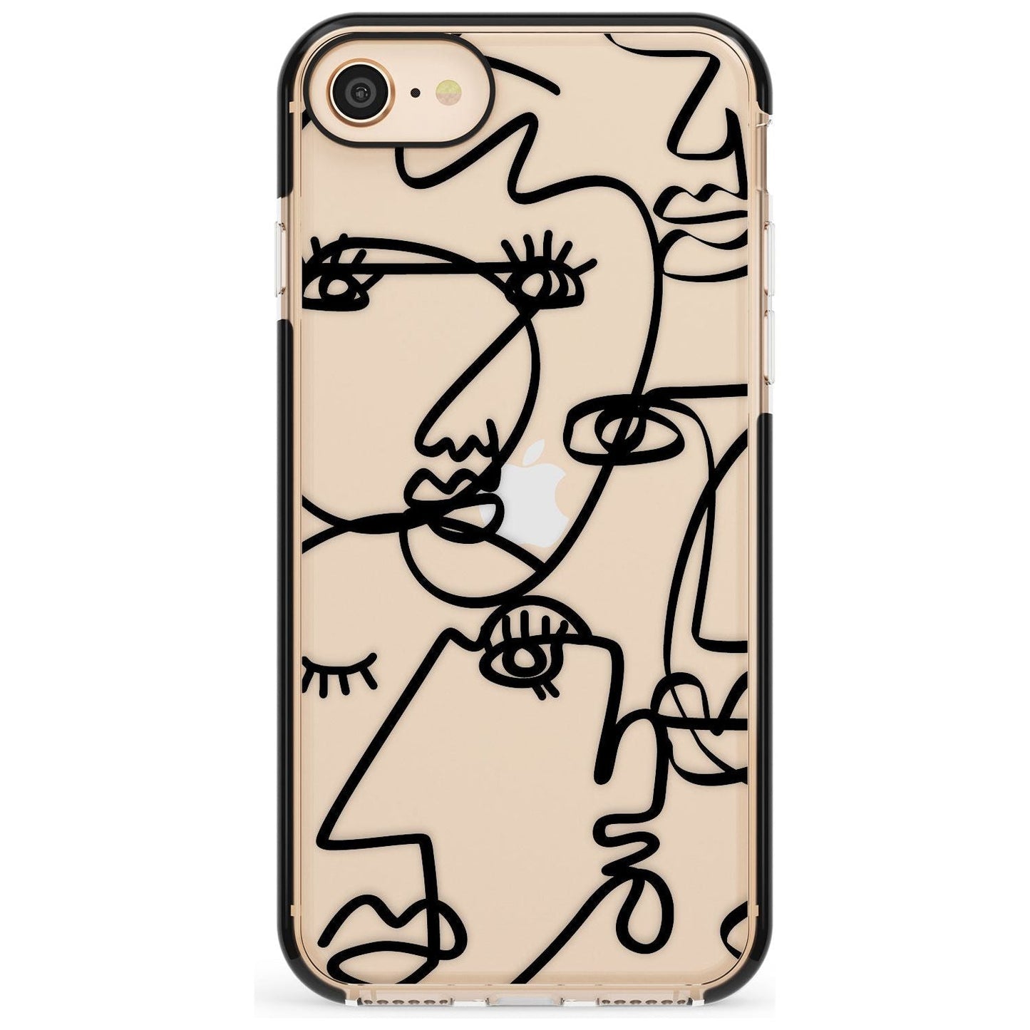 Abstract Line Art Black Clear