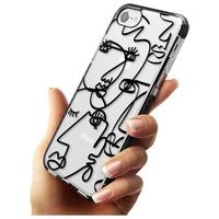 Abstract Line Art Black Clear