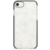 Abstract Line Art White Clear