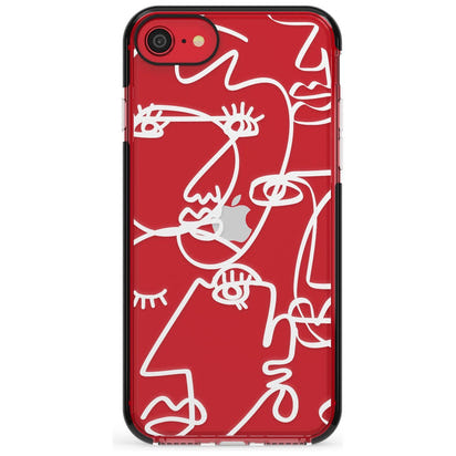 Abstract Line Art White Clear