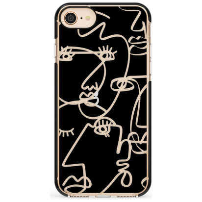 Abstract Line Art Clear Black