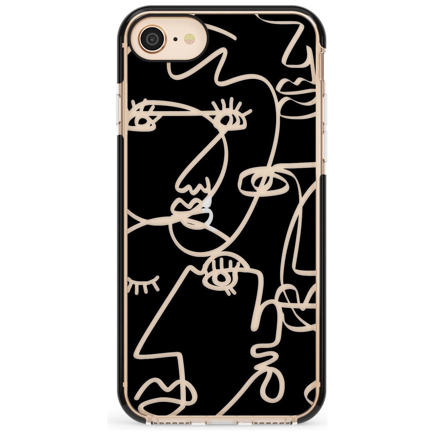 Abstract Line Art Clear Black