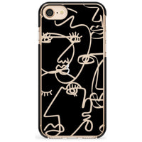 Abstract Line Art Clear Black