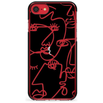 Abstract Line Art Clear Black