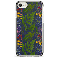 Busy Floral And Fern Design Navy