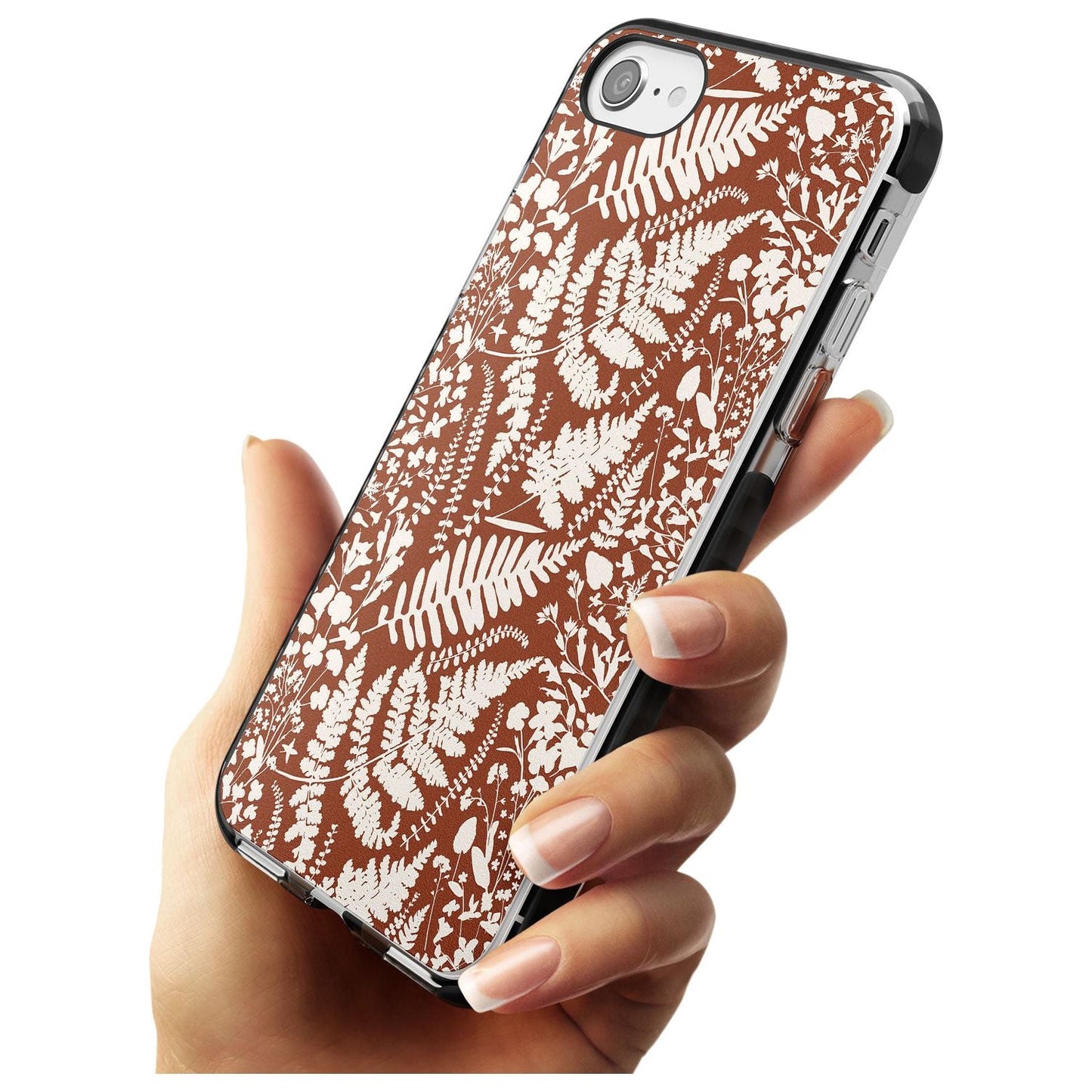 Fleurs sauvages et fougères sur terre cuite