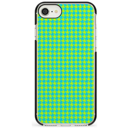 Neon Lime & Turquoise Houndstooth