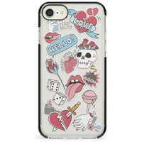 Autocollants Crâne et Fleurs