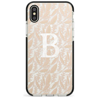 Monogramme personnalisé, motif floral abstrait subtil.